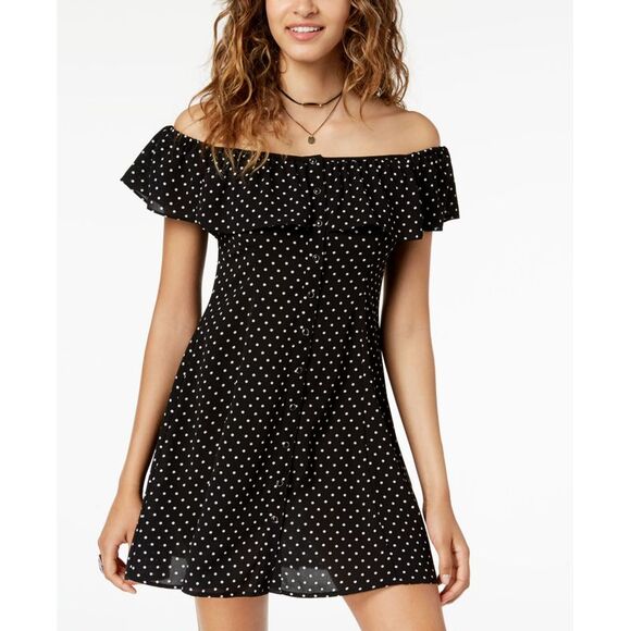 Be Bop Juniors Off The Shoulder A Line Dress - Picture 1 of 3